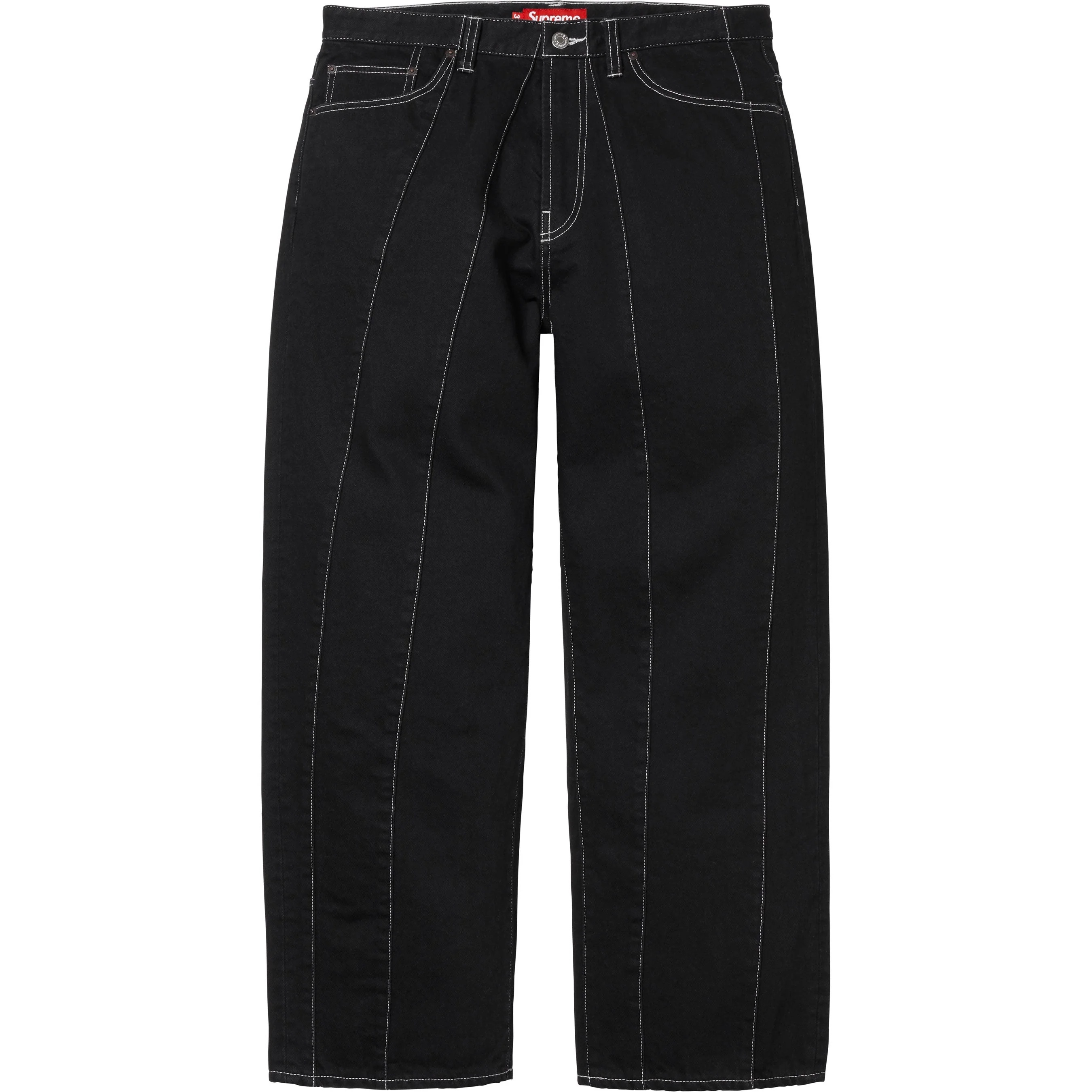 Paneled Stripe Baggy Jean view 9